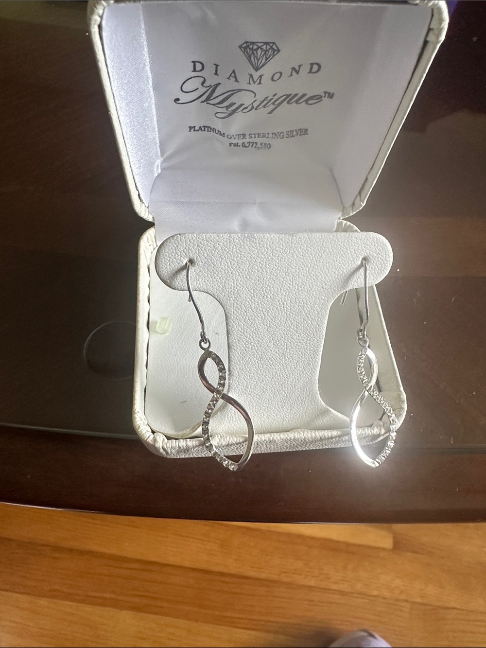 Sterling Infinity Drop Earrings in Silver